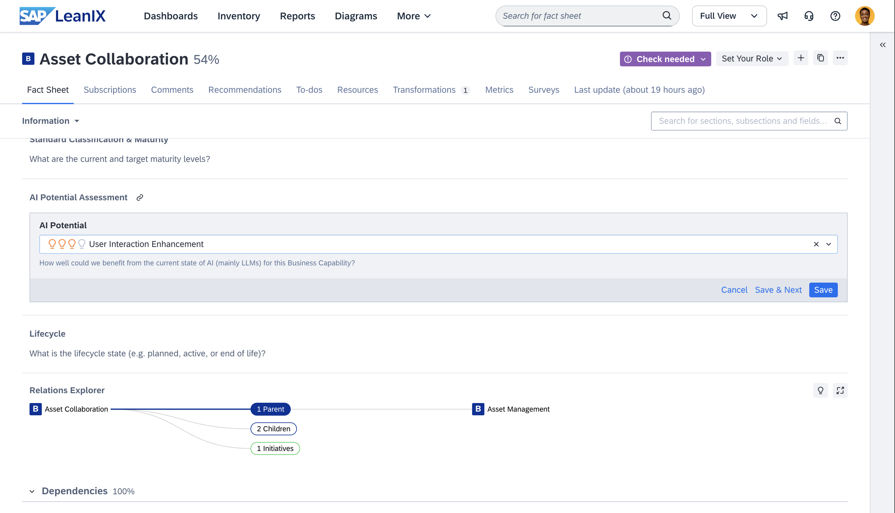 Screenshot of AI Governance and Adoption