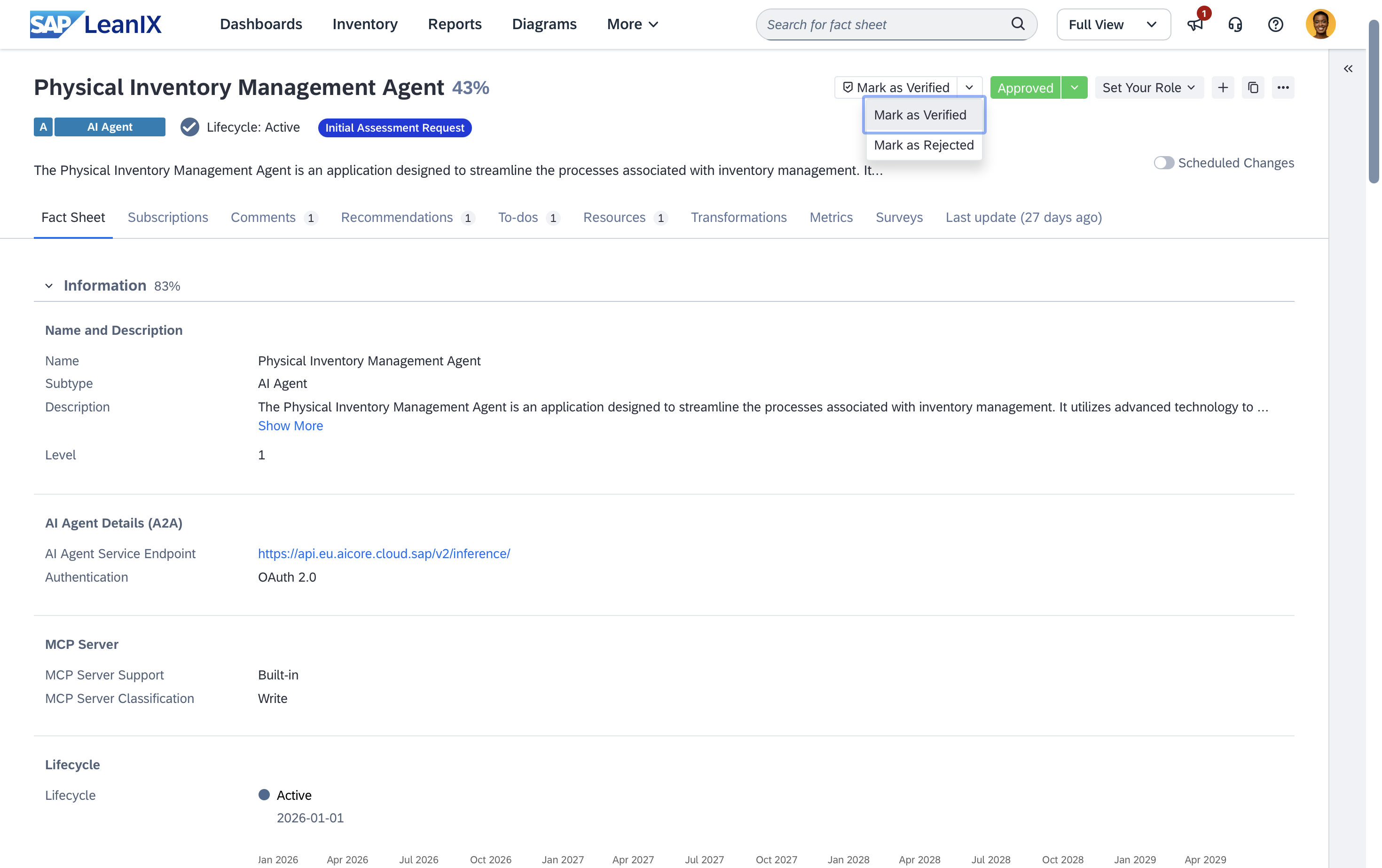 Screenshot of AI Governance