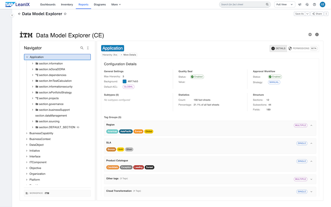 Screenshot of Data Model Explorer (CE)