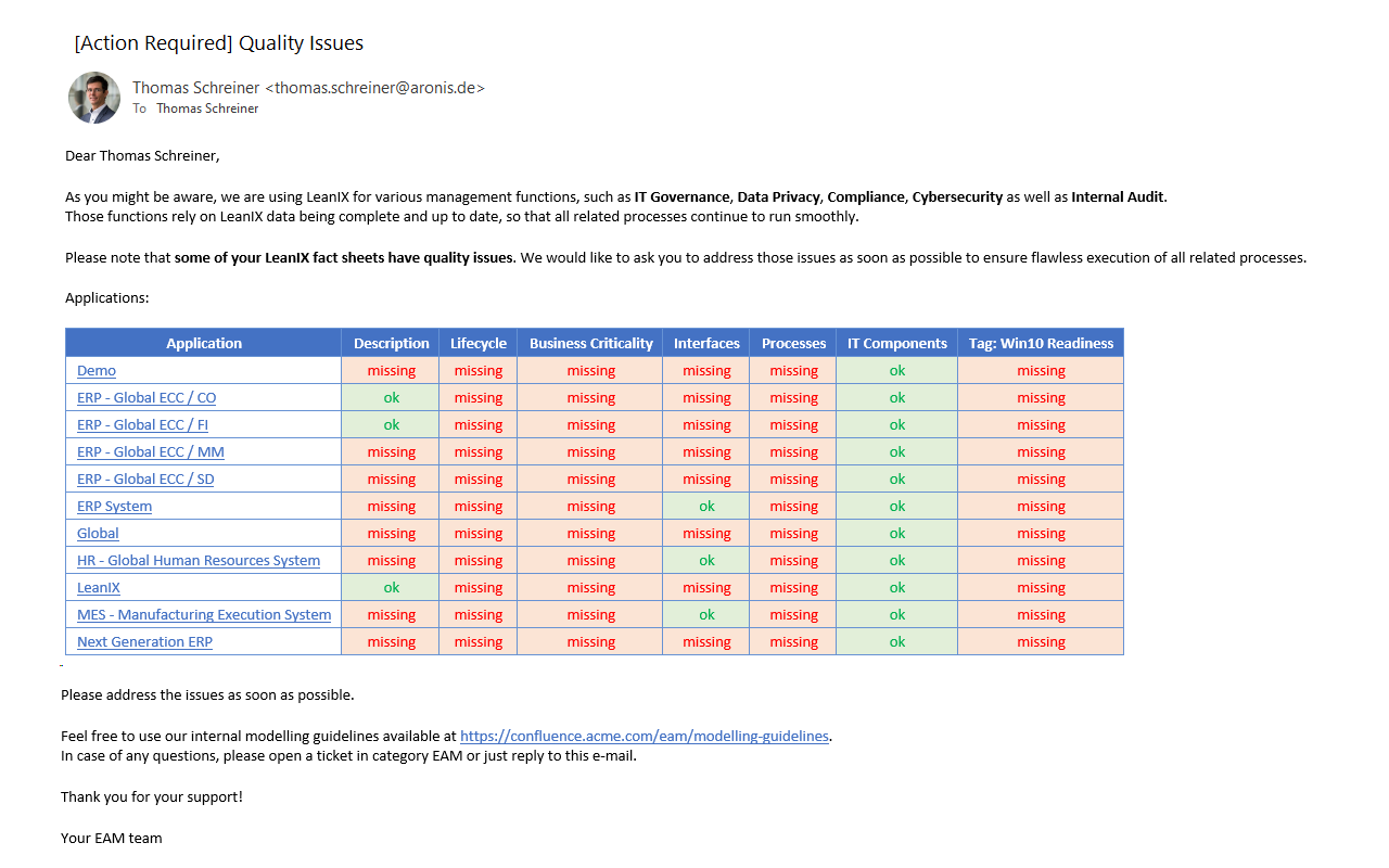 Screenshot of Automation Platform